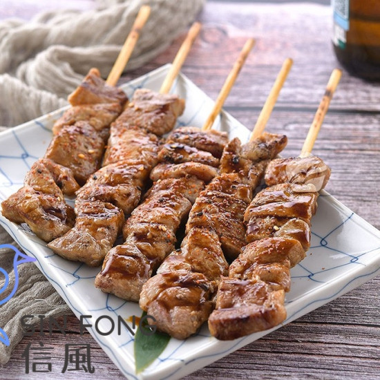 【信風】－B79原肉豬肉串／超商799免運／冷凍宅配／豬肉／烤肉／小家庭／真空裝／料理包調理包／加熱即食／冷凍食品