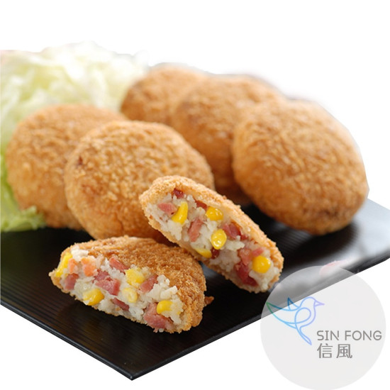 【信風】－B18培根可樂餅／超商799免運／冷凍宅配/中式料理／炸物／餐廳／真空包裝／料理包／調理包／加熱即食／冷凍食品